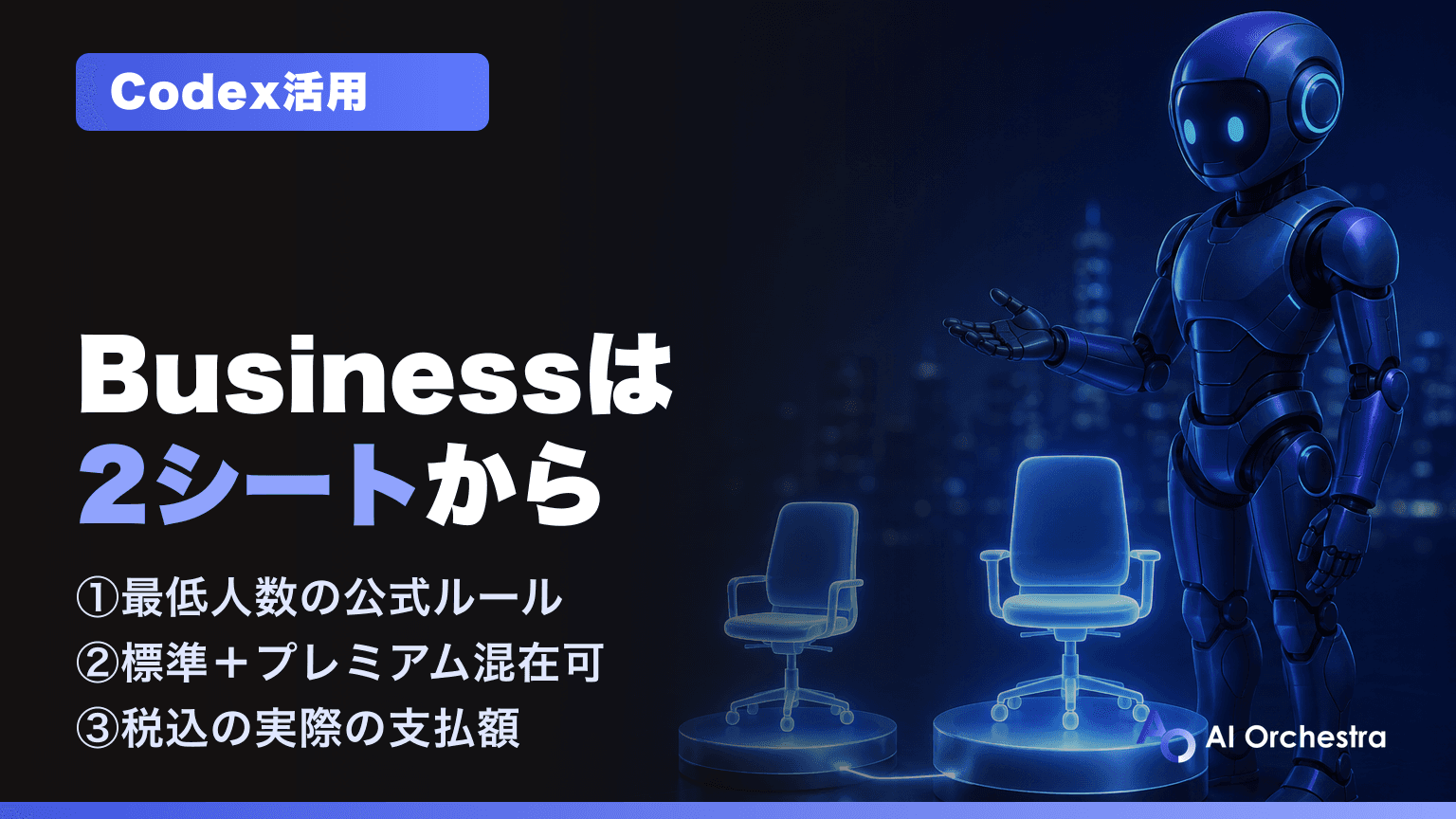 ChatGPT Businessは何人から契約できる？ 最低2シートの条件と組み合わせを実際の契約画面で確認