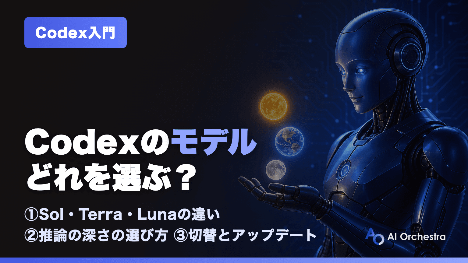 Codexのモデルとは？GPT-5.6（Sol・Terra・Luna）の違いと切り替え方