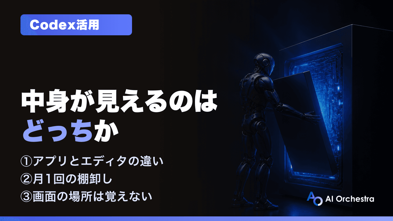 CodexとCursorの併用 — ChatGPTデスクトップアプリでは見えなくなった「中身」を確認する