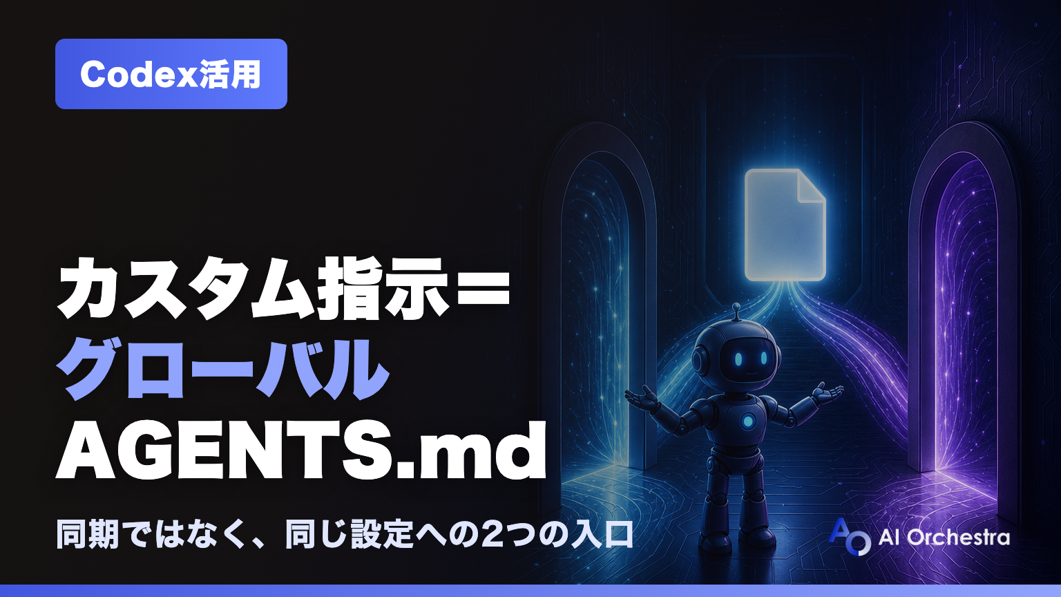 カスタム指示＝CodexのグローバルAGENTS.mdの正体 | AI Orchestra